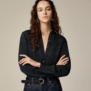 J.Crew Blackwatch Plaid Slim Fit Shirt Size 10 worn once